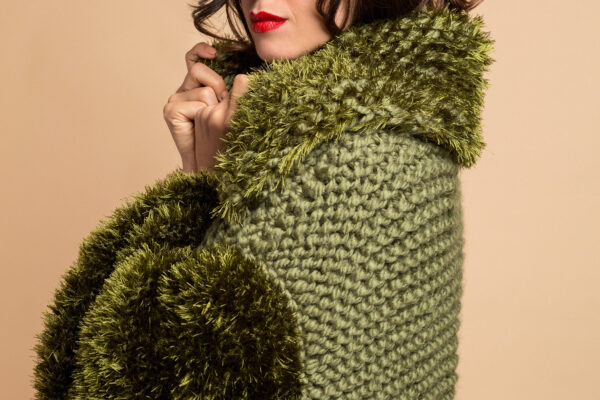 knitted coat khaki
