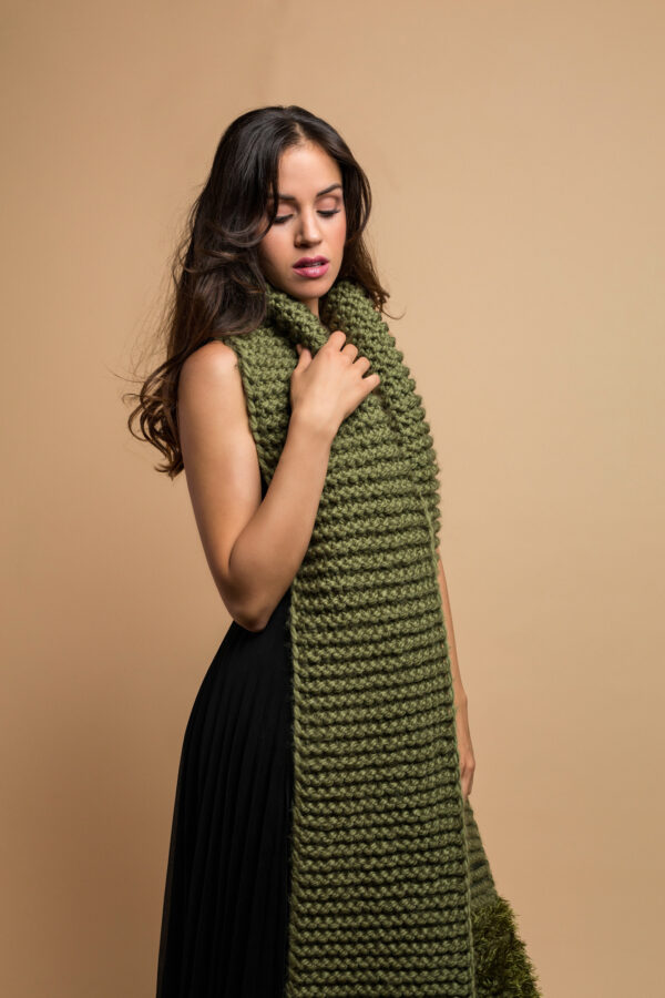 knitted scarf khaki