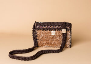 knitted bag petit in camel