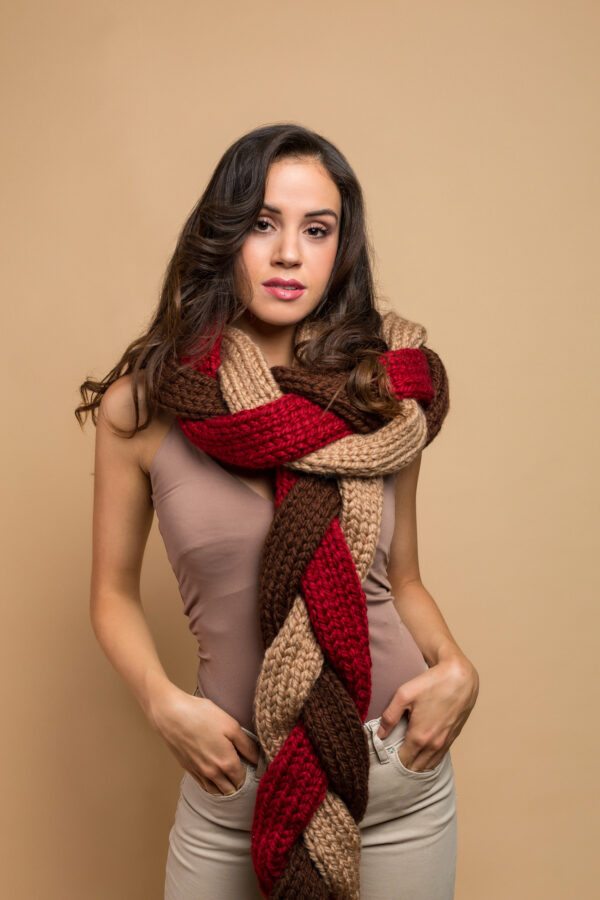 braid scarf multicolor