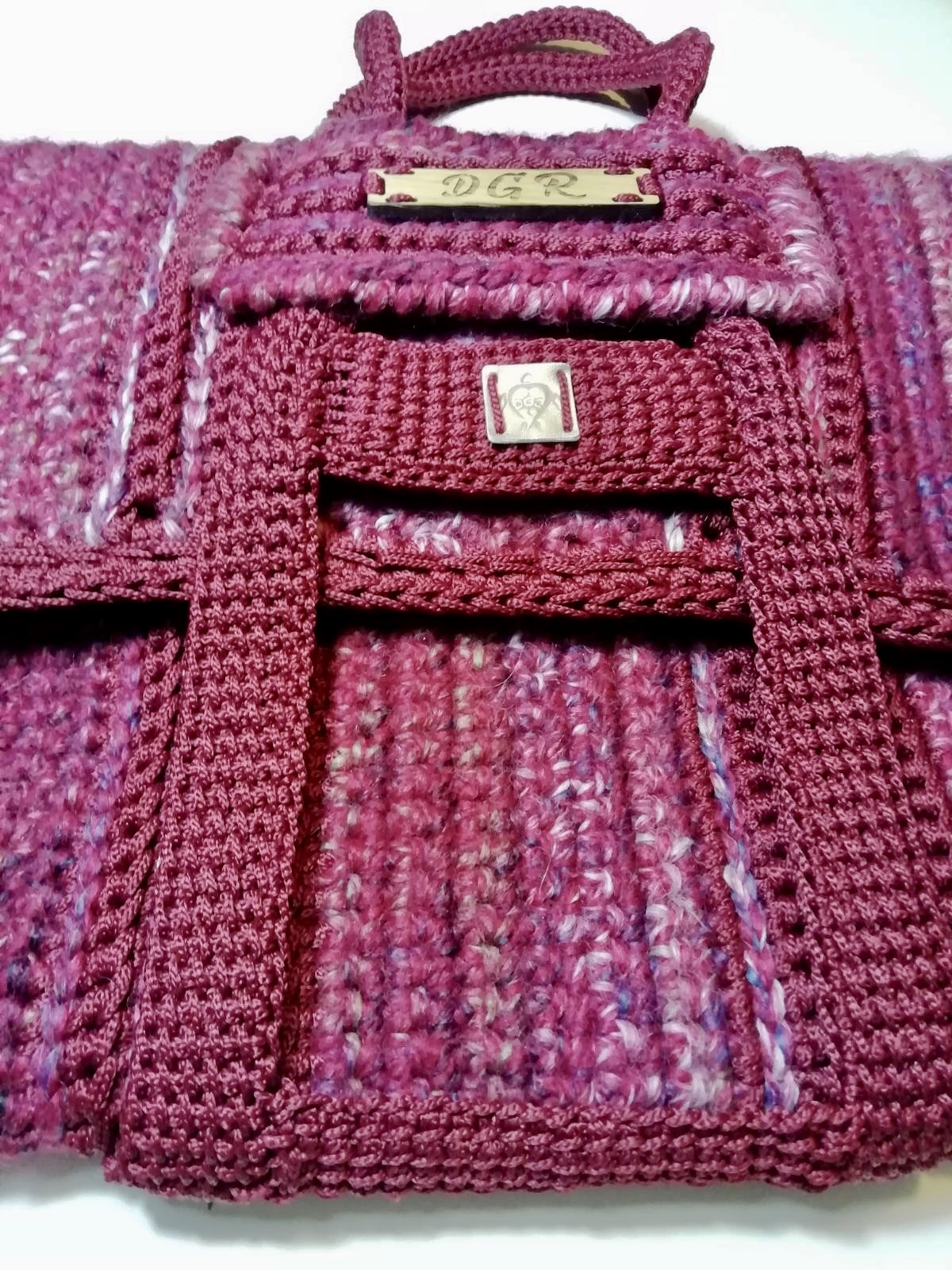 Crochet Bag in fuchsia/red Crochet Bag in fuchsia/red