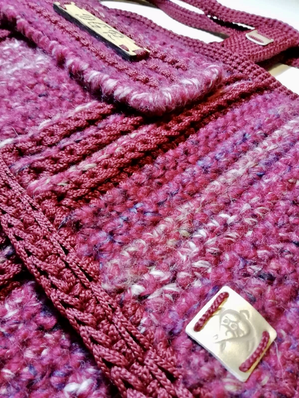 Crochet Bag in fuchsia/red Crochet Bag in fuchsia/red