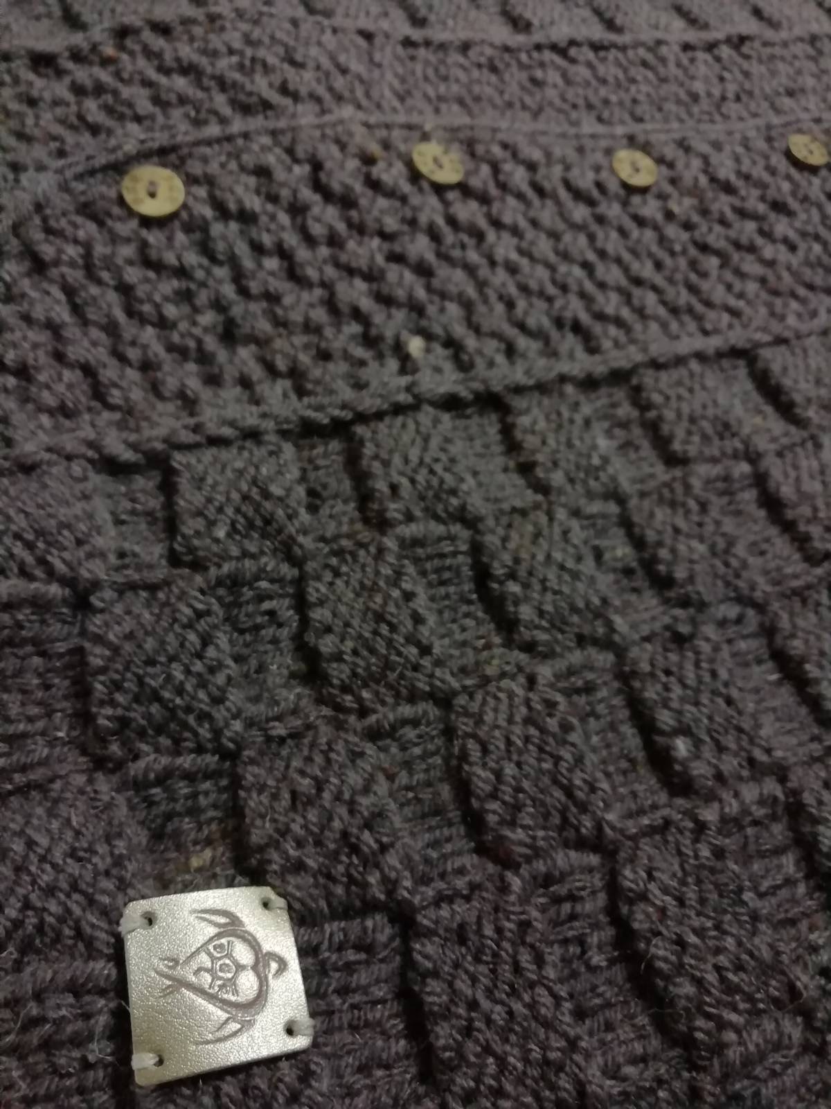 Handmade knitted vest mocca Handmade knitted vest mocca