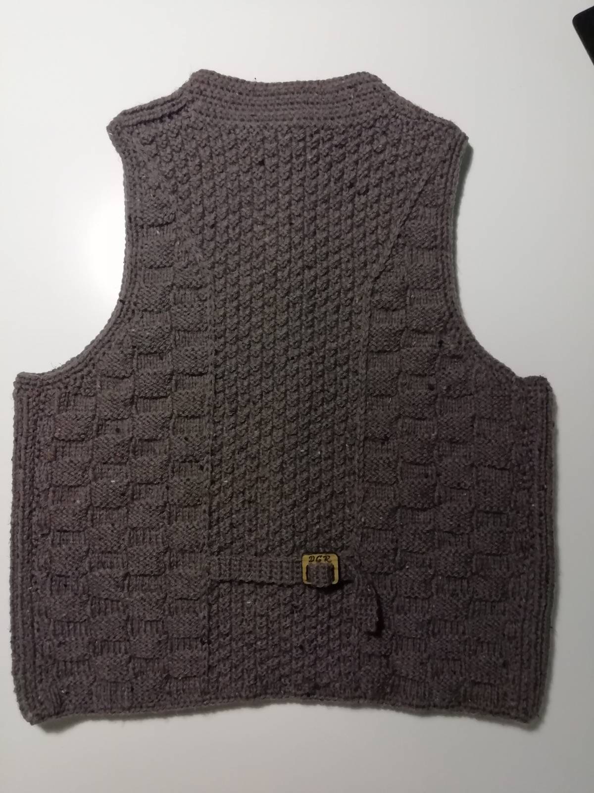 Handmade knitted vest mocca Handmade knitted vest mocca