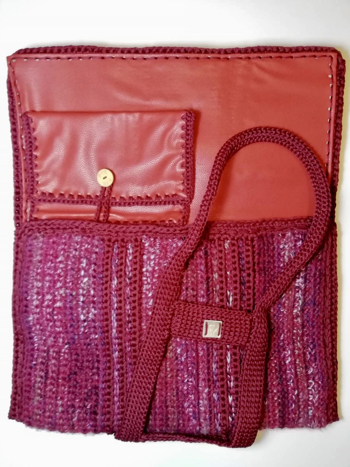 Crochet Bag in fuchsia/red Crochet Bag in fuchsia/red